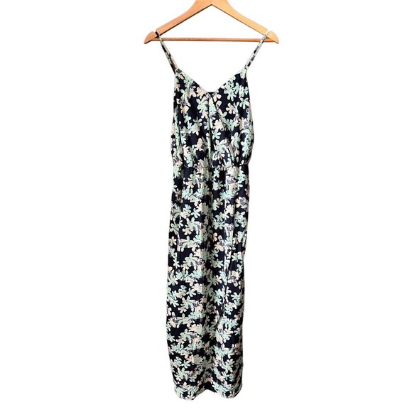 Banana Republic Women’s Maxi Dress Spaghetti Straps Navy Floral size 6 - Picture 1 of 7